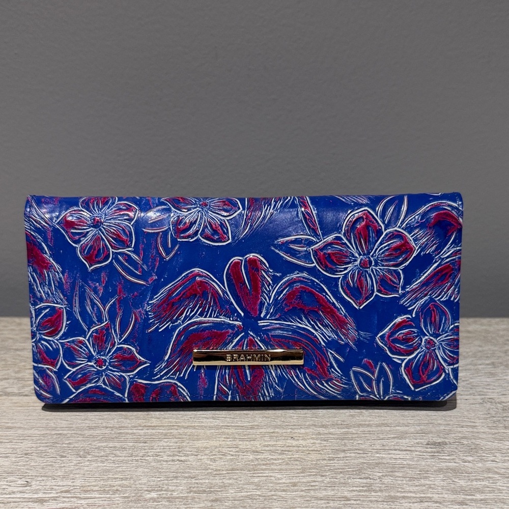 Brahmin Vista Blue Torrone Ady Wallet style K59203700770 New